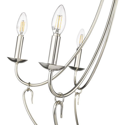 Eisley 6 Light 28.5 inch Polished Nickel Chandelier Ceiling Light
